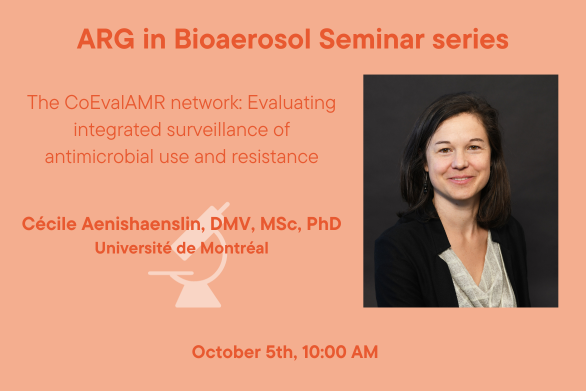 14e séminaire ARG de la Chaire de recherche du Canada sur les bioaérosols / 14th Canada Research Chair in Bioaerosols ARG seminar, 5 octobre 2023 à 10h