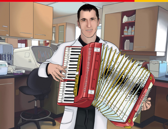 Croquis Yohan Bossé, accordéon-piano