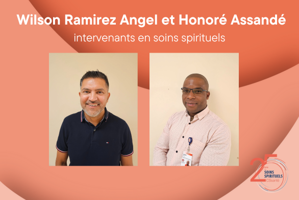 Wilson Ramirez Angel et Honoré Assandé, intervenants en soins spiritiels