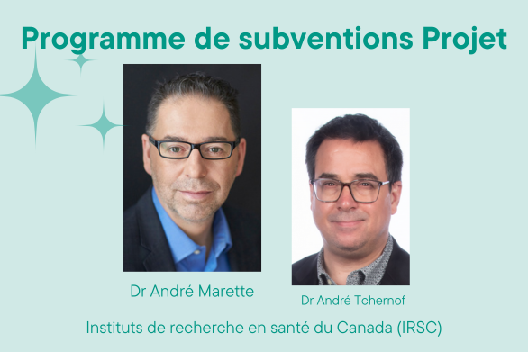 Programme de subventions Projet, Dr André Marette et Dr André Tchernof, Instituts de recherche en santé du Canada (IRSC)