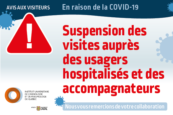 Suspension des visites auprès des usagers hospitalisés et des accompagnateurs