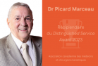 Dr Picard Marceau Récipiendaire du Distinguished Service Award 2023, Association canadienne des médecins et chirurgiens bariatriques