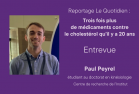 Paul Peyrel, étudiant au doctorat en kinésiologie, Centre de recherche de l’Institut
